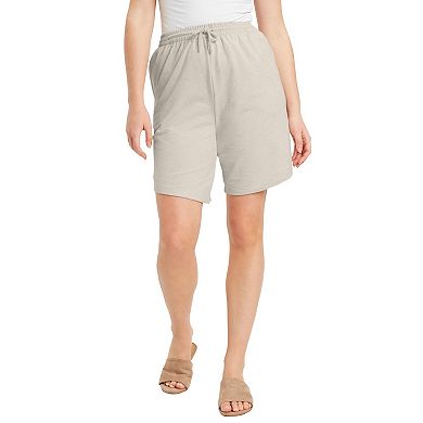 June & Vie Women's Plus Size French Terry Shorts