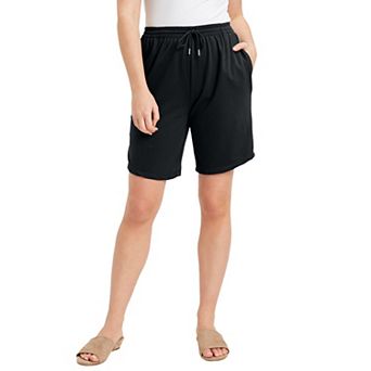June + Vie Women's Plus Size French Terry Shorts