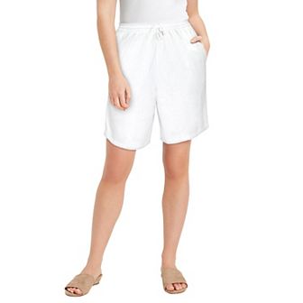 June + Vie Women's Plus Size French Terry Shorts