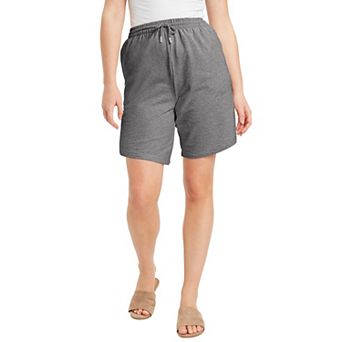 June + Vie Women's Plus Size French Terry Shorts