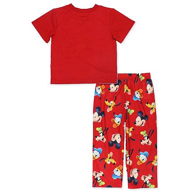 Disney Mickey Mouse Toddler Kids 2 Piece Short Sleeve Pants Pajamas Set