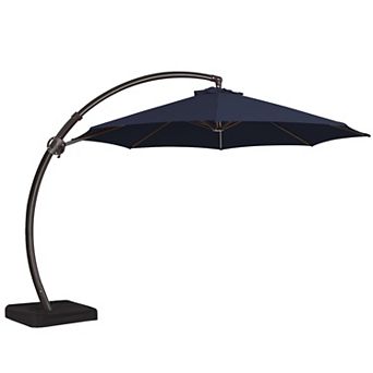 10 Ft. Aluminum Curvy Cantilever Offset Hanging Patio Umbrella With Sandbag Base
