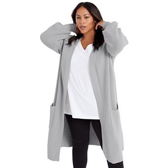 June & Vie Women's Plus Size Open-Front Cardigan