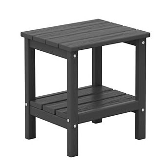 Outdoor Hdpe Classic Double-layer Adirondack Side Table