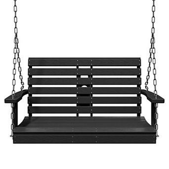 Hdpe Plastic Outdoor Porch Swing for 2-Person