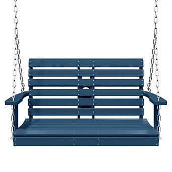 Hdpe Plastic Outdoor Porch Swing for 2-Person