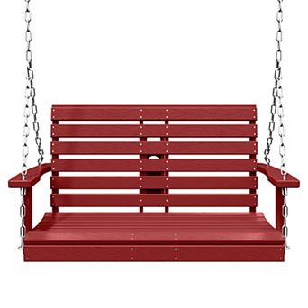 Hdpe Plastic Outdoor Porch Swing for 2-Person