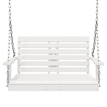 Hdpe Plastic Outdoor Porch Swing for 2-Person