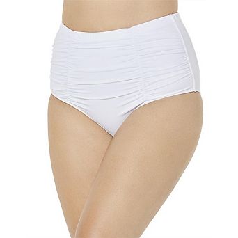 Swimsuits for All Women's Shirred High Waist Swim Brief