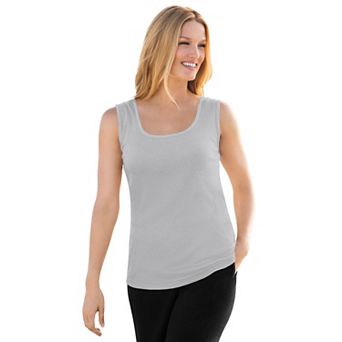 Woman Within Plus Size Rib Knit Tank