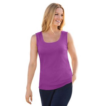 Woman Within Plus Size Rib Knit Tank