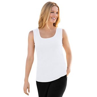 Woman Within Plus Size Rib Knit Tank