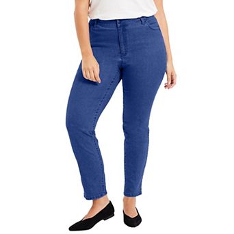 June + Vie Women's Plus Size Curvie Fit Straight-leg Jeans