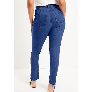 June + Vie Women's Plus Size June Fit Skinny Jeans