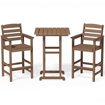Plastic Tall Adirondack Chair Set Of 3 pc