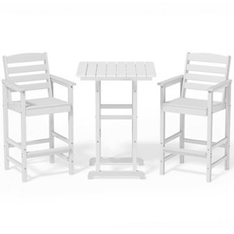 Plastic Tall Adirondack Chair Set Of 3 pc