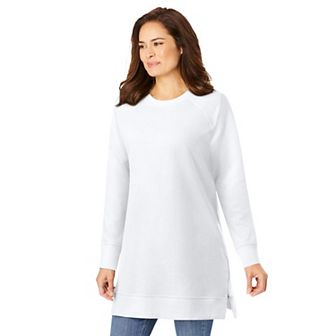 Woman Within Plus Size Side Zip Sweatshirt