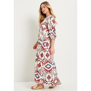 June & Vie Women's Plus Size Boho Maxi Dress