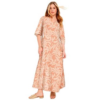June & Vie Women's Plus Size Boho Maxi Dress