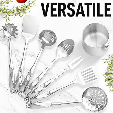 Zulay Kitchen Utensils Set Stainless Steel 8 Piece