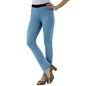 Roaman's Women's Plus Size Tall Plus Size Invisible Stretch All Day Straight-Leg Jean
