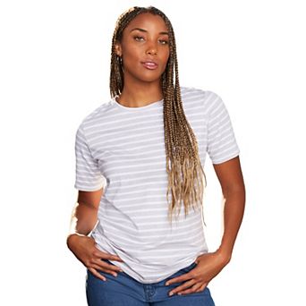 June + Vie Women's Plus Size Short-sleeve Crewneck One + Only Tee