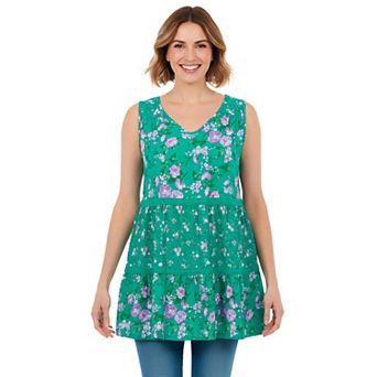 Woman Within Plus Size Tiered Tank