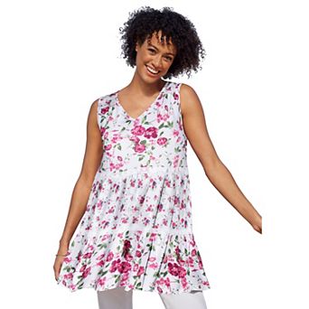 Woman Within Plus Size Tiered Tank