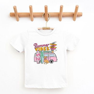 Summer Vibes Dog Youth Short Sleeve Graphic Tee