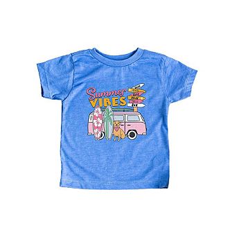 Summer Vibes Dog Youth Short Sleeve Graphic Tee