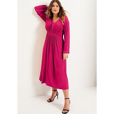 June & Vie Women's Plus Size Empire Waist Dress