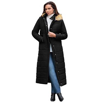 Roaman's Women's Plus Size Plus Size Maxi Length Puffer Coat