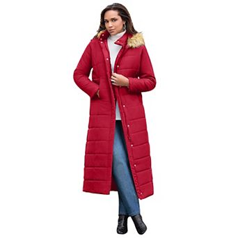 Roaman's Women's Plus Size Plus Size Maxi Length Puffer Coat