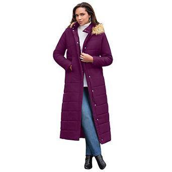 Roaman's Women's Plus Size Plus Size Maxi Length Puffer Coat