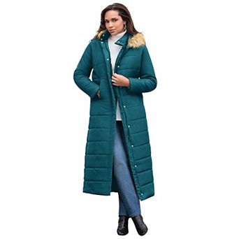 Roaman's Women's Plus Size Plus Size Maxi Length Puffer Coat