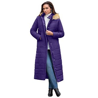 Roaman's Women's Plus Size Plus Size Maxi Length Puffer Coat