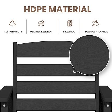 Plastic Tall Adirondack Chair Set Of 2-piece