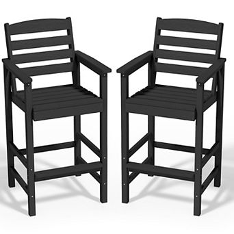 Plastic Tall Adirondack Chair Set Of 2 pc