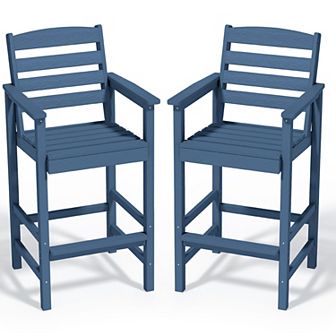 Plastic Tall Adirondack Chair Set Of 2 pc