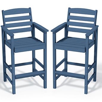 Plastic Tall Adirondack Chair Set Of 2 pc