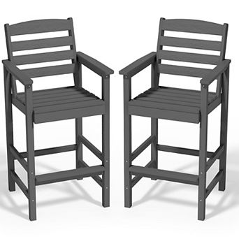 Plastic Tall Adirondack Chair Set Of 2 pc
