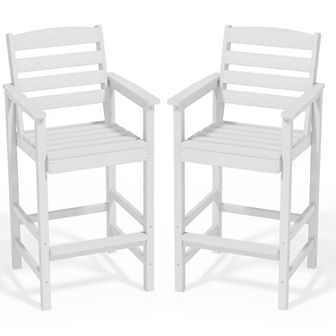 Plastic Tall Adirondack Chair Set Of 2 pc