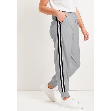 June + Vie Women's Plus Size French Terry Jogger