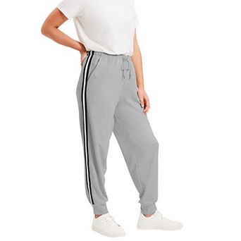 June + Vie Women's Plus Size French Terry Jogger