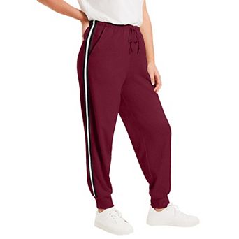 June + Vie Women's Plus Size French Terry Jogger