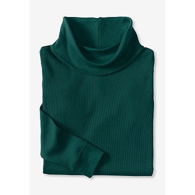 Woman Within Plus Size Thermal Turtleneck