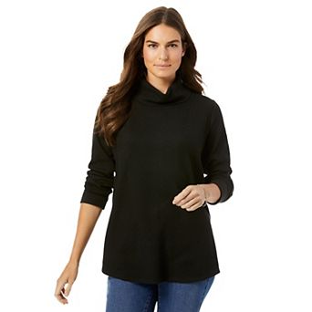 Woman Within Plus Size Thermal Turtleneck