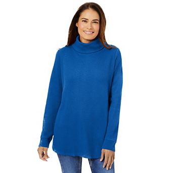 Woman Within Plus Size Thermal Turtleneck