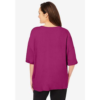 Woman Within Plus Size Relaxed Tee
