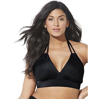 Swimsuits for All Women's Loop Strap Halter Bikini Top